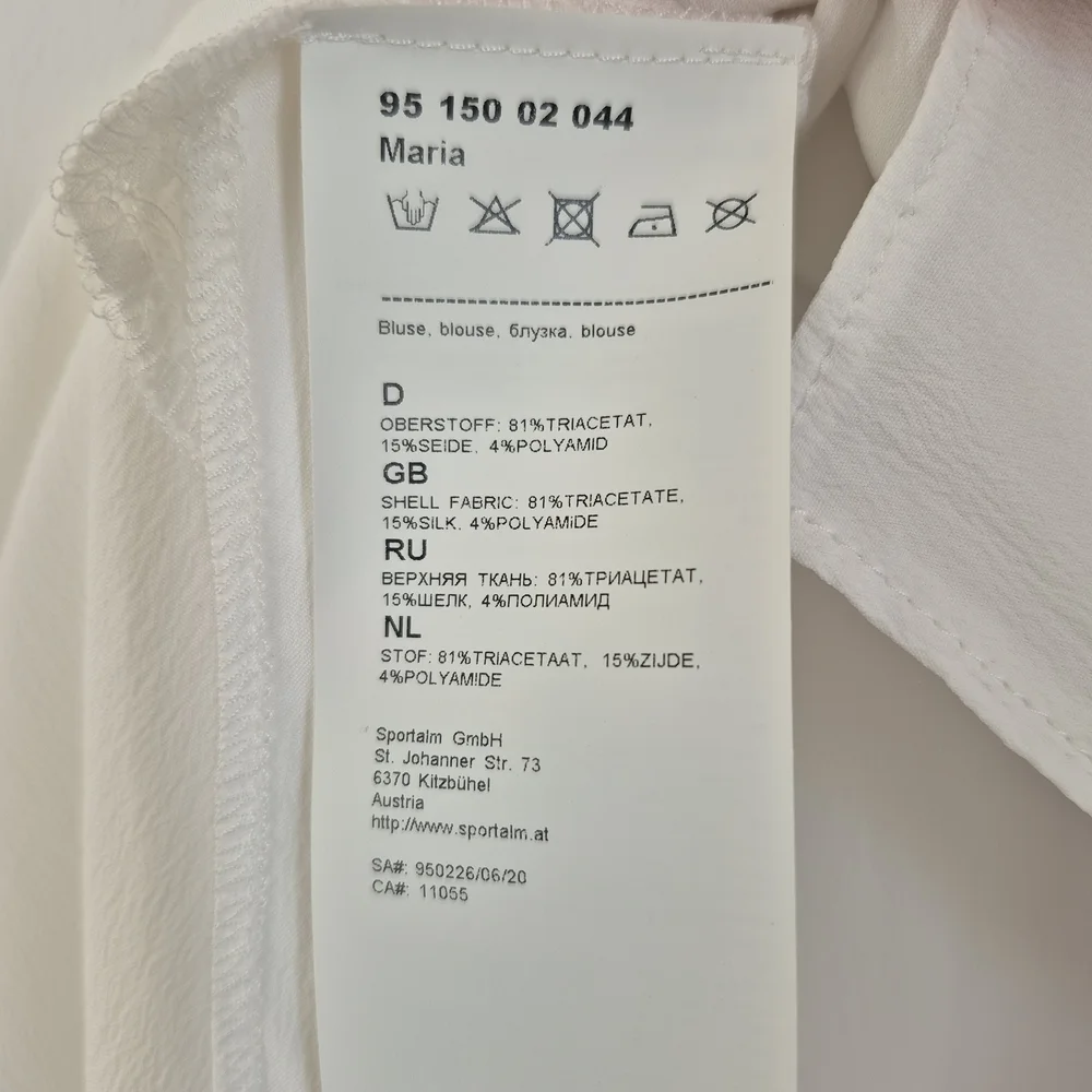 Sportalm White V-neck Multilayer Tunic Blouse NEW - Picture 11 of 11
